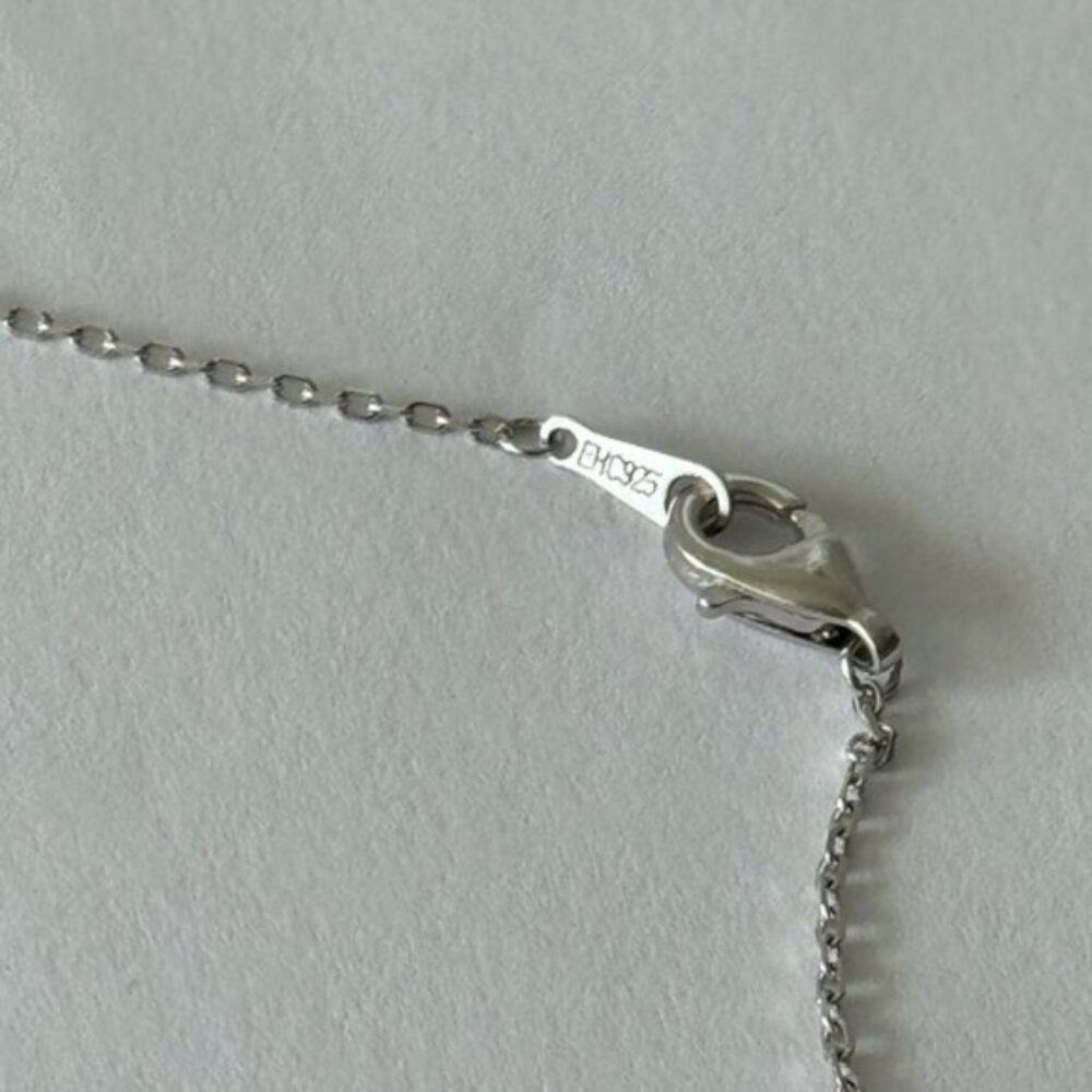Rachel Zoe Sterling Silver 925 Necklace W 3 Mother Of Pearl Clovers - Picture 8 of 16
